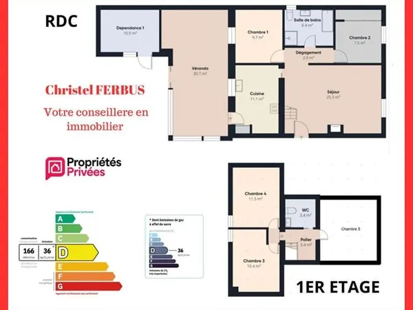 93270 Sevran - Secteur Freinville -Maison 6 pièces 127.50 m² - 4 chambres - 1Bureau - Jardin