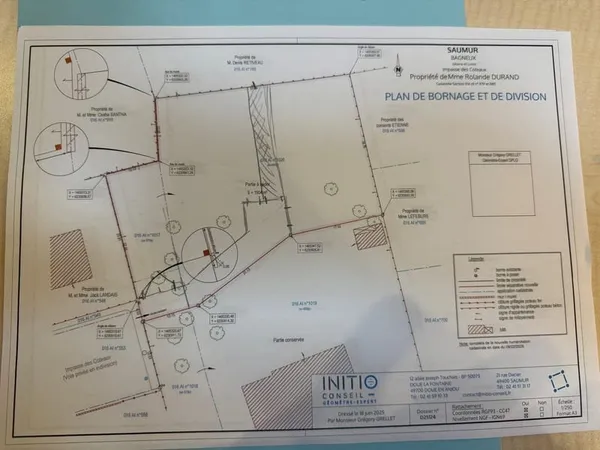 Terrain Vente Saumur  1503m² 143100€