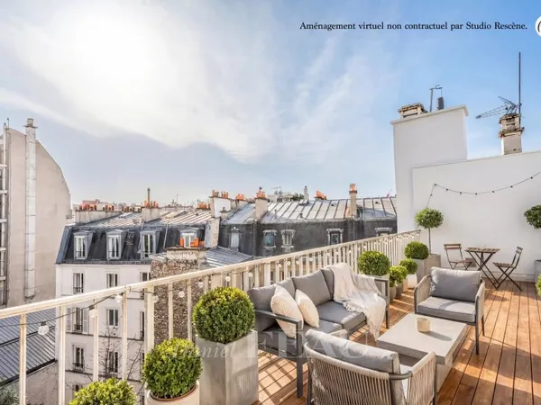 Neuilly - Saint-Dominique / Duplex avec terrasses - Trois chambres Traversant, lumineux, espaces ext