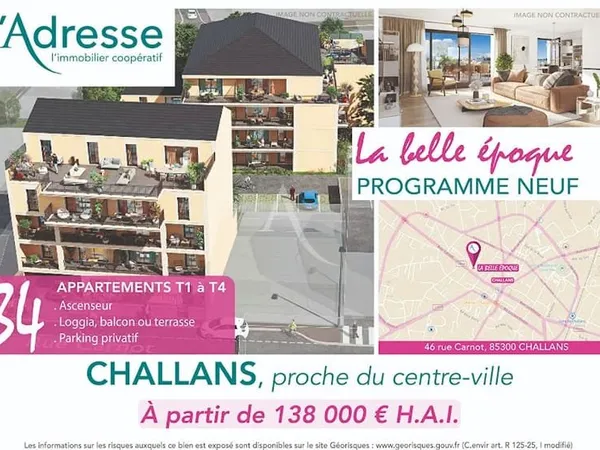 Appartement 3 pièces 63 m²
