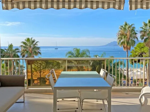 Cannes Croisette Cote d'Azur, appartement à louer, vue mer