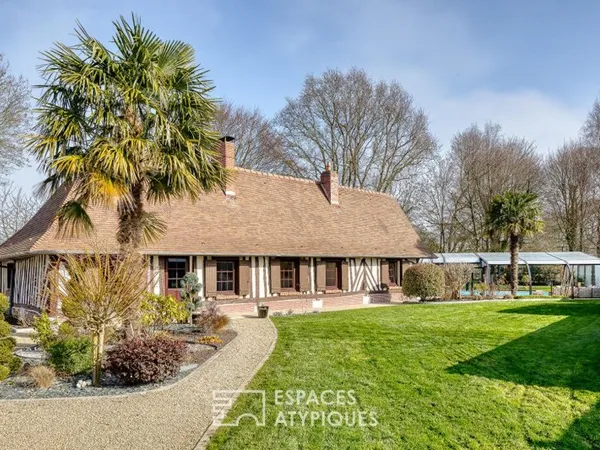 Longère normande entièrement revisitée avec piscine