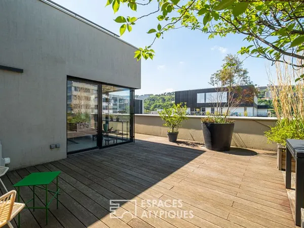 Toit-terrasse d'exception au sein du quartier de Confluence