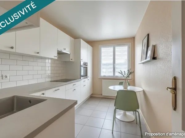 3 pièces 70 m² calme avec cave et parking