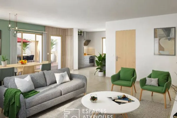 Appartement en rooftop et ses deux terrasses