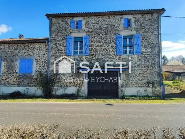 Maison ancienne 170 m² avec hangar, garages et grand terrain
