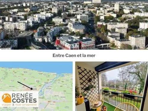 Vente en nue propriété - F76 ans - HEROUVILLE ST CLAIR (14200)