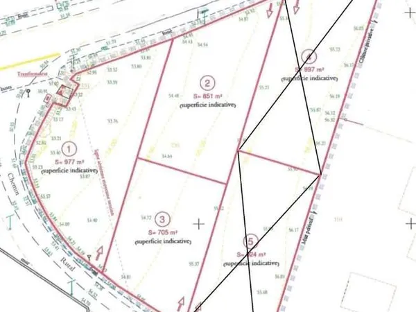 Terrain 851 m²