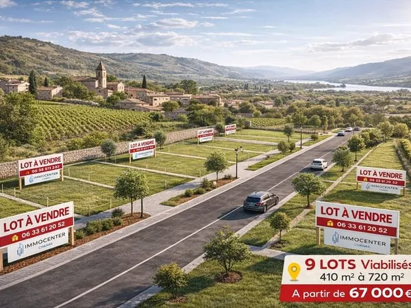 À vendre Terrains à bâtir sur la commune d'Arras-sur-Rhône