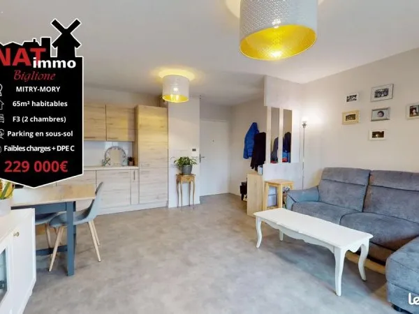 Appartement 3 pièces 64 m²