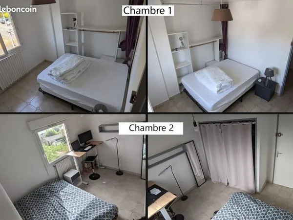 Colocation de 5 / 2 chambres disponibles
