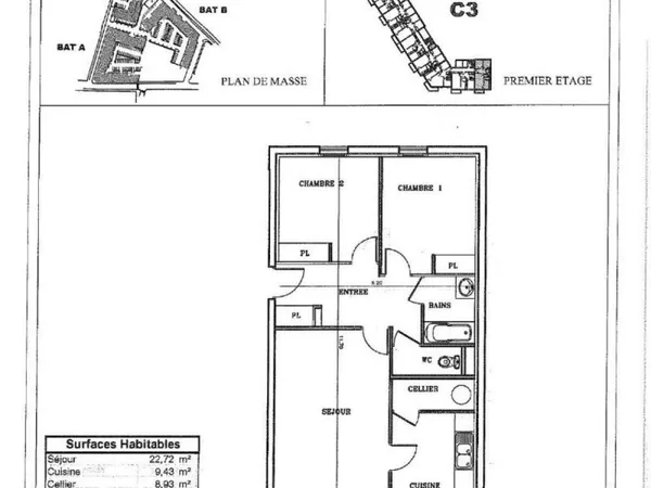 Appartement 3 pièces 71 m²