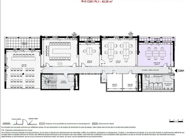 Bureau 42 m²