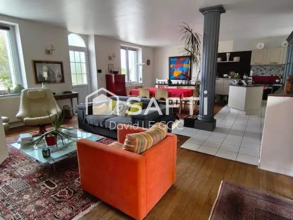 Quimper, quimper moulin vert, 170 m² habitable, extention contemporaine, 5 chambres dont deux suite 