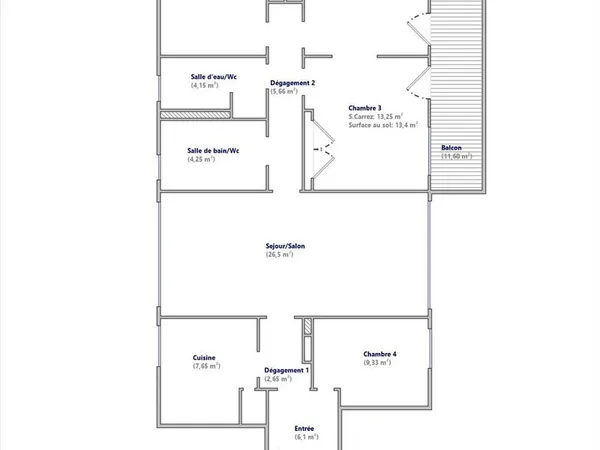 Appartement 5 pièces 105 m²