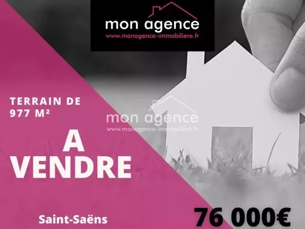 Terrain 977 m² Saint-Saëns