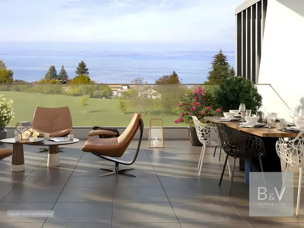 Magnifique appartement 4 pièces de 105 m² avec vue lac Léman