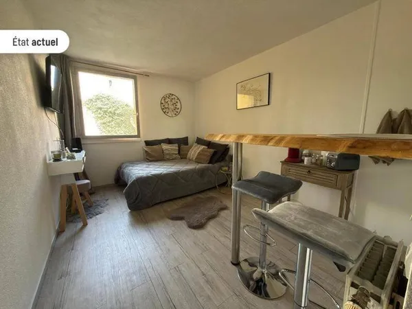 Studio 1 pièce 19 m²