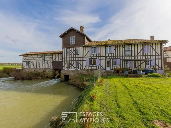 Authentique moulin du 11ème siècle au coeur du Bocage Champenois