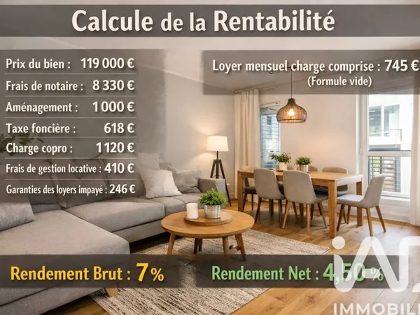 Appartement 3 pièces 48 m²
