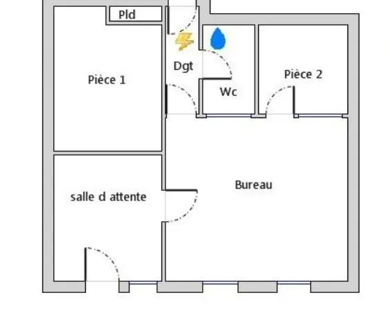 LOCAL PROFESSIONNEL rue St Hilaire en centre ville