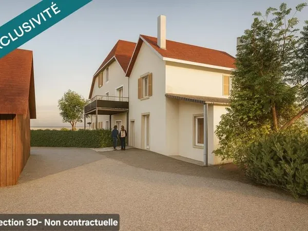 Maison mitoyenne à rénover 4 pièces 78 m2 + chalet 42 m2 avec 482 m2 de terrain.