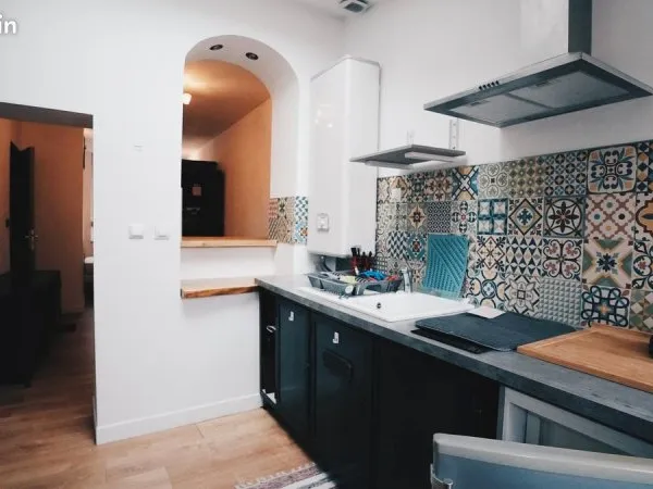 A louer bel appartement 2 pièces meublé avec cour
