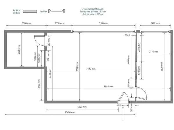 Bureaux 74 m²