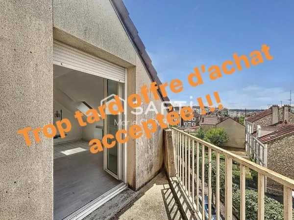 Appartement de 30 m2 avec 2 balcons et place de parking