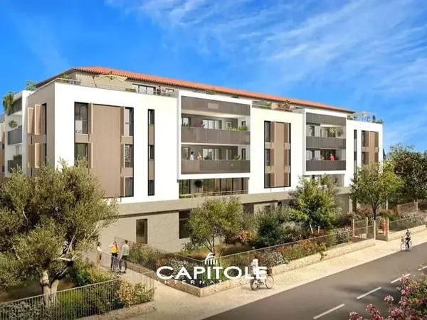 Appartement 3 pièces neuf à Antibes - 64,56 m², extérieur, notai