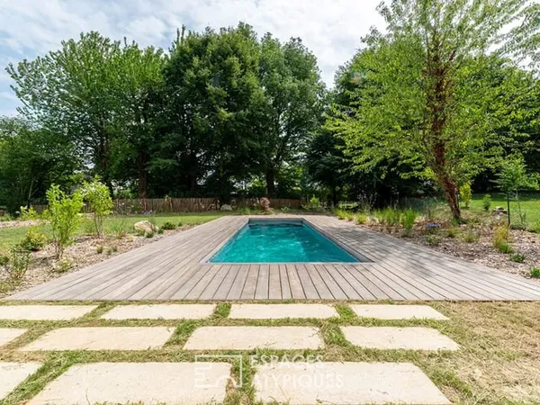 Maison neuve haut de gamme et sa piscine