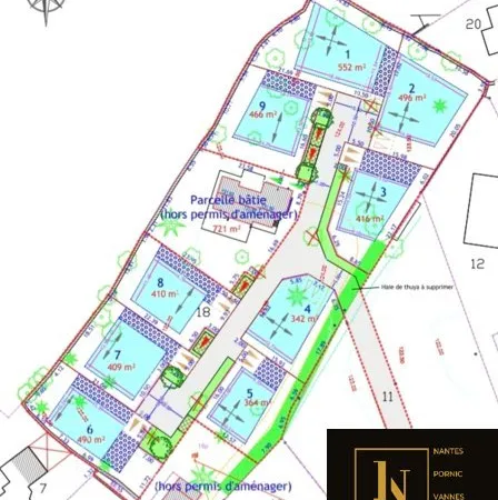 Immo-Vannes - Terrain 496 m2 - ELVEN - Centre