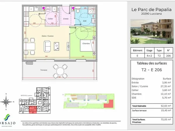 Programme Neuf - Appartements avec terrasse - Le Parc Papalia Lucciana