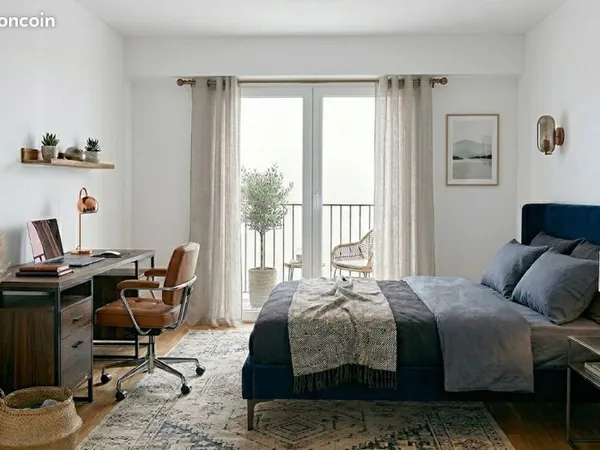 Chambre avec balcon - résidence sécurisée - calme - rénové