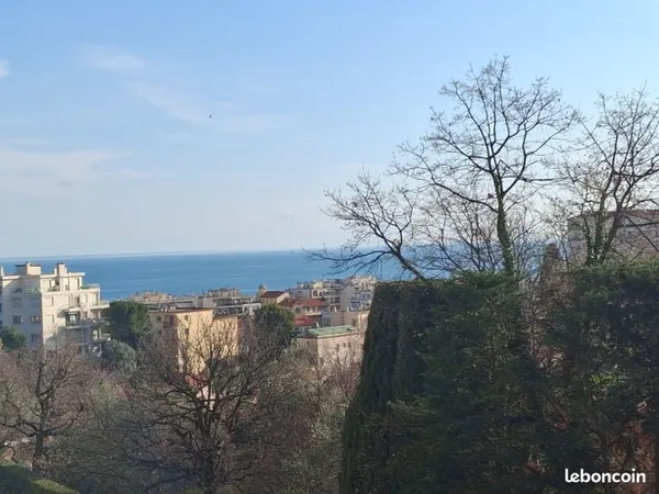 Rare. 108m² calme, vue mer proche promenade des anglais