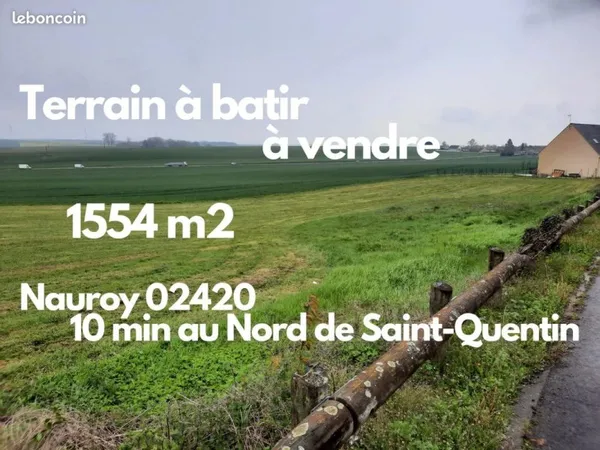 Terrain 1554 m² Nauroy