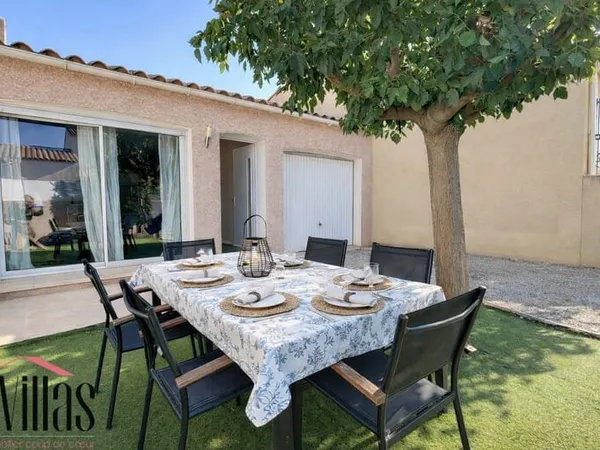 Proche de Narbonne, villa récente, plain pied, 2 chambres