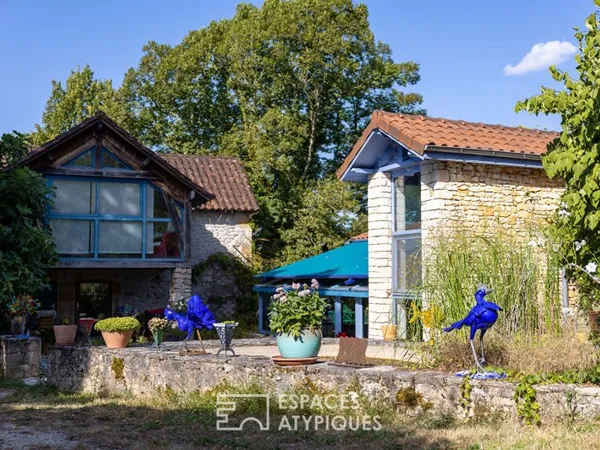 Maison atypique et son atelier d'artiste