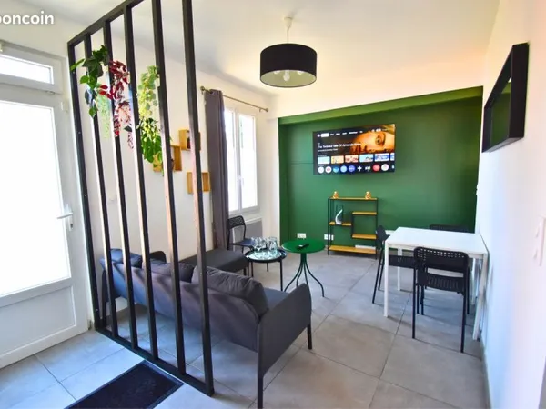 Maisonette meublée T2 lumineux à Andeville, rue Jean Jaurès
