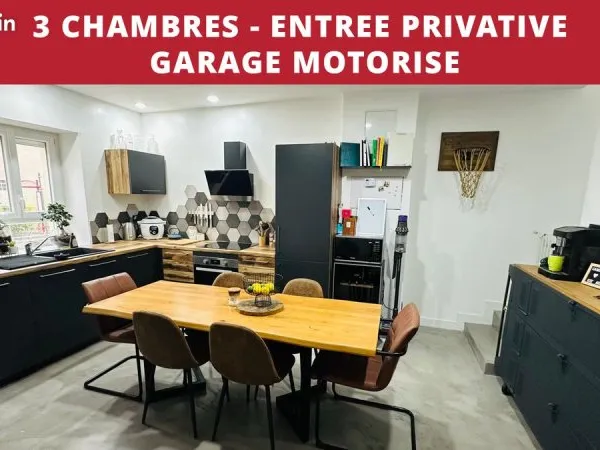 F5 rénové 82 m² - 3 chambres - entrée privative + garage - faibles charges