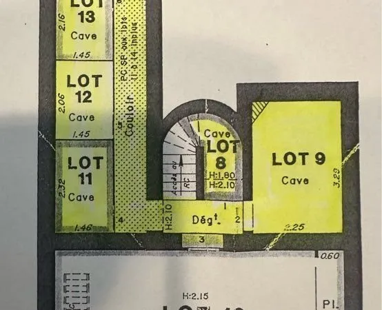 Lot de 6 caves