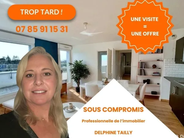 T2 lumineux avec balcon en L et parkings à Couëron
