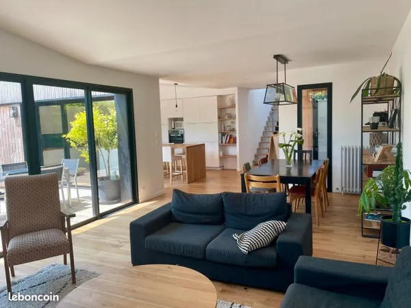 Maison familiale rénovée avec extension architecte (5 ch+ bureaux) - Vue mer - Bourg Saint-Laurent -