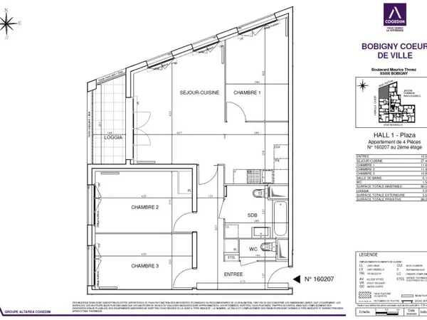 Appartement 4 pièces 81 m²