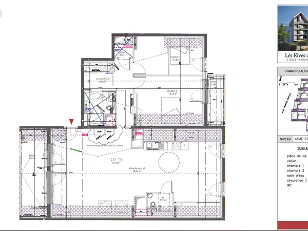 Appartement 3 pièces 103 m²