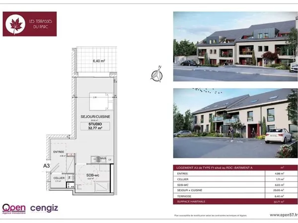 Appartement 1 pièce 32 m²