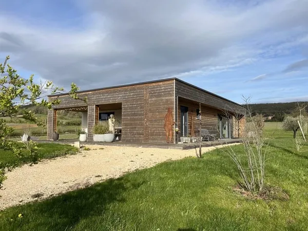Rare, maison ossature bois « Booa » Vue panoramique et cadre p