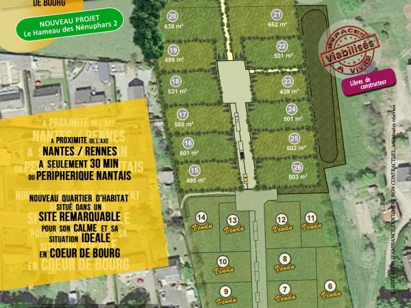 Terrain en lotissement 498 m²