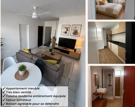 Colocation meublée - Appartement f4 spacieux, lumineux, ventilé, fraîchement rénové - 65m2 - Pointe-