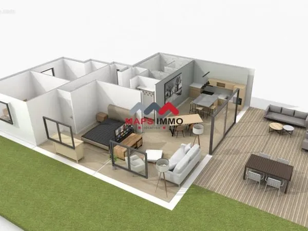 Appartement neuf 84,13 m2 Rez-de-jardin